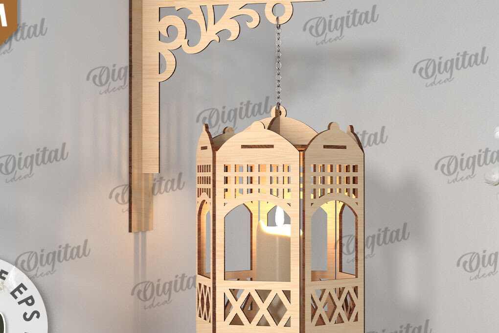 Intra απο ξύλο plywood 3mm-4mm πάχος - Διακοσμητικό Ξύλινο Επιτοίχιο Φωτιστικό Κοπής Laser Δίασταση 30x20 cm INTRAFABR-112210750