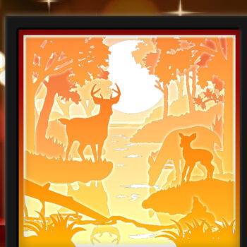 Intra απο ξύλο plywood 3mm-4mm πάχος - Ελάφι Δίασταση 20x20 cm INTRAFABR-27964132 - Image 1