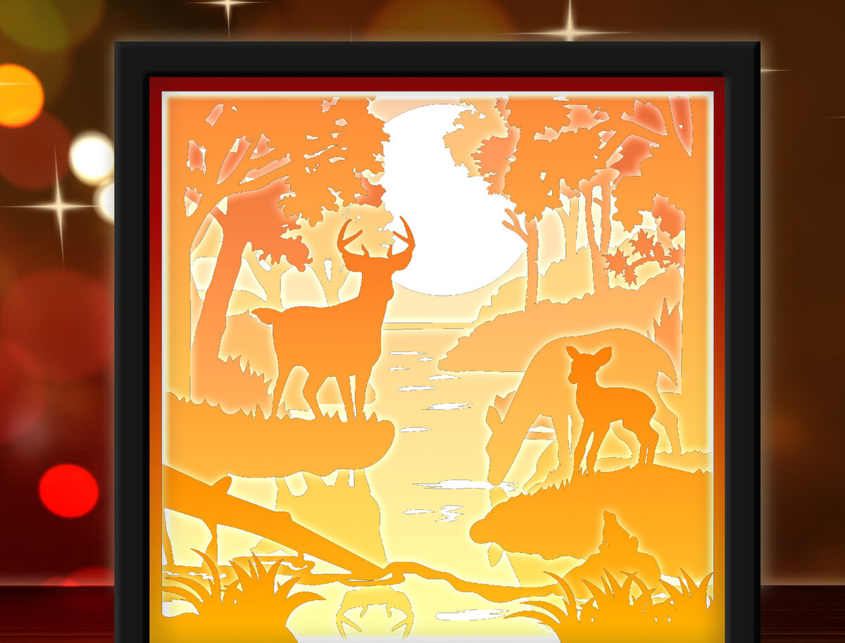 Intra απο ξύλο plywood 3mm-4mm πάχος - Ελάφι Δίασταση 20x20 cm INTRAFABR-27964132