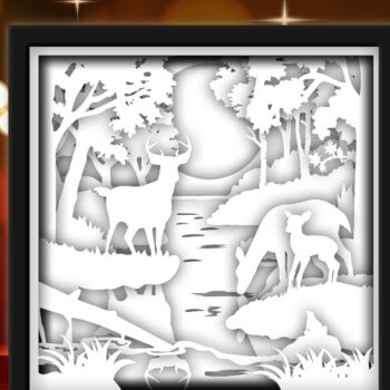 Intra απο ξύλο plywood 3mm-4mm πάχος - Ελάφι Δίασταση 20x20 cm INTRAFABR-27964132 - Image 3