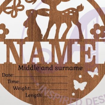 Intra απο ξύλο plywood 3mm-4mm πάχος - Στατιστικά για νεογέννητα ελάφια και λαγουδάκια, γέννηση Δίασταση 30x20 cm INTRAFABR-114907329 - Image 1