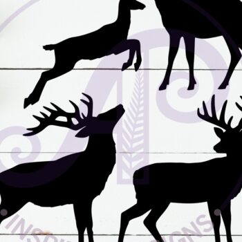 Intra απο ξύλο plywood 3mm-4mm πάχος - Τοίχος κοπής με λέιζερ σιλουέτα ελαφιού και ελαφιού Δίασταση 30x20 cm INTRAFABR-116860085 - Image 2