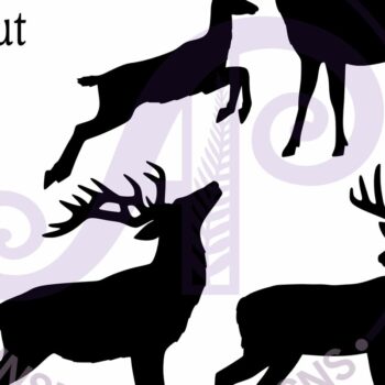 Intra απο ξύλο plywood 3mm-4mm πάχος - Τοίχος κοπής με λέιζερ σιλουέτα ελαφιού και ελαφιού Δίασταση 30x20 cm INTRAFABR-116860085 - Image 4