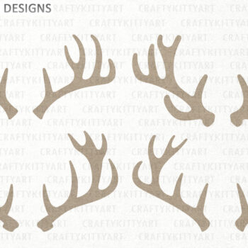 Intra απο ξύλο plywood 3mm-4mm πάχος - Deer Antlers Bundle, Reindeer Horns Δίασταση 30x20 cm INTRAFABR-111006561 - Image 1