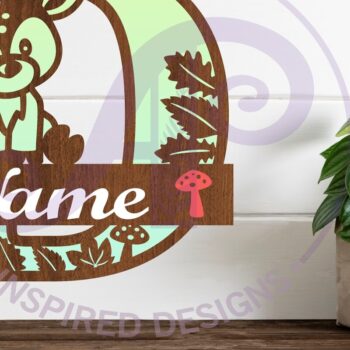 Intra απο ξύλο plywood 3mm-4mm πάχος - Μονόγραμμα με κεφαλαίο ελάφι Επιστολή D  Δίασταση 30x20 cm INTRAFABR-84539480 - Image 1