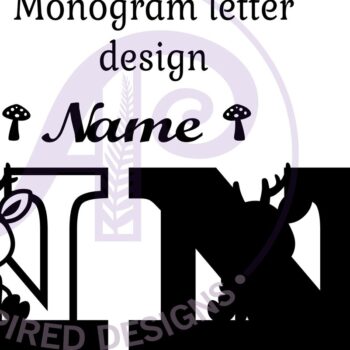 Intra απο ξύλο plywood 3mm-4mm πάχος - Μονόγραμμα με κεφαλαίο ελάφι Επιστολή N  Δίασταση 30x20 cm INTRAFABR-84539778 - Image 3