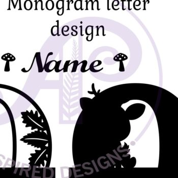 Intra απο ξύλο plywood 3mm-4mm πάχος - Μονόγραμμα με κεφαλαίο ελάφι Επιστολή O  Δίασταση 30x20 cm INTRAFABR-84539808 - Image 3