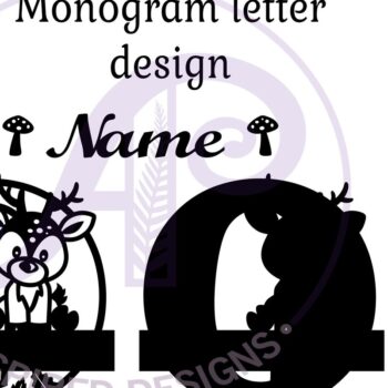 Intra απο ξύλο plywood 3mm-4mm πάχος - Μονόγραμμα με κεφαλαίο ελάφι Γράμμα Q  Δίασταση 30x20 cm INTRAFABR-84539866 - Image 3