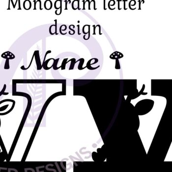 Intra απο ξύλο plywood 3mm-4mm πάχος - Μονόγραμμα με κεφαλαίο ελάφι Επιστολή V  Δίασταση 30x20 cm INTRAFABR-84539986 - Image 3