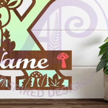 Intra απο ξύλο plywood 3mm-4mm πάχος - Μονόγραμμα με κεφαλαίο ελάφι Επιστολή X  Δίασταση 30x20 cm INTRAFABR-84540039 - Image 1