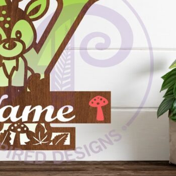 Intra απο ξύλο plywood 3mm-4mm πάχος - Μονόγραμμα με κεφαλαίο ελάφι Επιστολή Y  Δίασταση 30x20 cm INTRAFABR-84540062 - Image 1