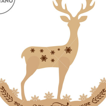 Intra απο ξύλο plywood 3mm-4mm πάχος - Πρότυπο κοπής με λέιζερ Χριστουγέννων ελαφιών, σπίτι Δίασταση 7x8 cm INTRAFABR-79916931 - Image 8