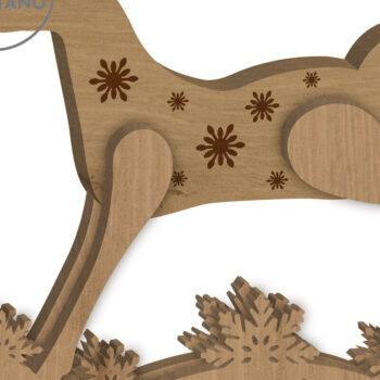 Intra απο ξύλο plywood 3mm-4mm πάχος - Χριστουγεννιάτικο Σετ Ελαφιού Πολυστρωματικό κομμένο  Δίασταση 7x8 cm INTRAFABR-80467371 - Image 6