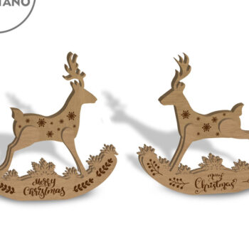 Intra απο ξύλο plywood 3mm-4mm πάχος - Χριστουγεννιάτικο Σετ Ελαφιού Πολυστρωματικό κομμένο  Δίασταση 7x8 cm INTRAFABR-80467371 - Image 8