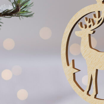 Intra απο ξύλο plywood 3mm-4mm πάχος -  στολιδιών παιχνιδιών ελαφιού Χριστουγεννιάτικου δέντρου Δίασταση 3x3 cm INTRAFABR-108206785 - Image 1