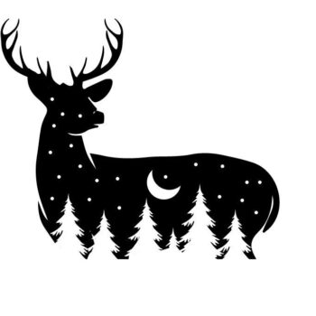 Intra απο ξύλο plywood 3mm-4mm πάχος - Deer Design Laser Δίασταση 30x20 cm INTRAFABR-39795487 - Image 1