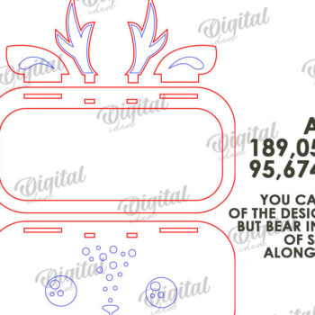 Intra απο ξύλο plywood 3mm-4mm πάχος - Στήριγμα γυαλιών ελαφιού  Δίασταση 30x20 cm INTRAFABR-116204418 - Image 2