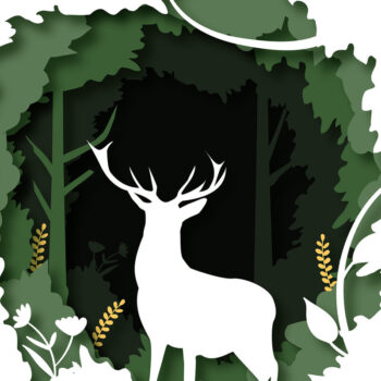 Intra απο ξύλο plywood 3mm-4mm πάχος - Deer Forest Shadow Box , 3D Mandala Δίασταση 25x25 cm INTRAFABR-57872049 - Image 6