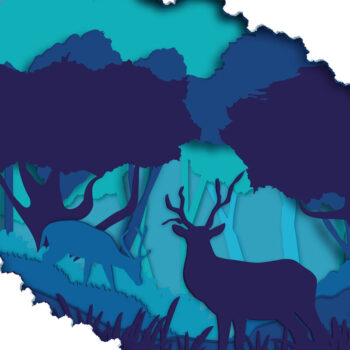 Intra απο ξύλο plywood 3mm-4mm πάχος - Deer Forest Shadow Box , 3D Papercut Δίασταση 10x10 cm INTRAFABR-58542134 - Image 5