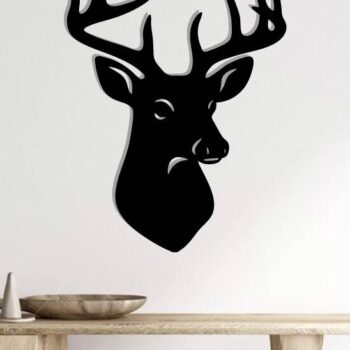 Intra απο ξύλο plywood 3mm-4mm πάχος - Deer Head Laser Cut, Deer Head  Δίασταση 40x50 cm INTRAFABR-118461318 - Image 2