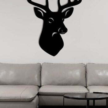 Intra απο ξύλο plywood 3mm-4mm πάχος - Deer Head Laser Cut, Deer Head  Δίασταση 40x50 cm INTRAFABR-118461318 - Image 3