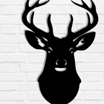 Intra απο ξύλο plywood 3mm-4mm πάχος - Deer Head Laser Cut, Deer Head  Δίασταση 40x50 cm INTRAFABR-118461270 - Image 1