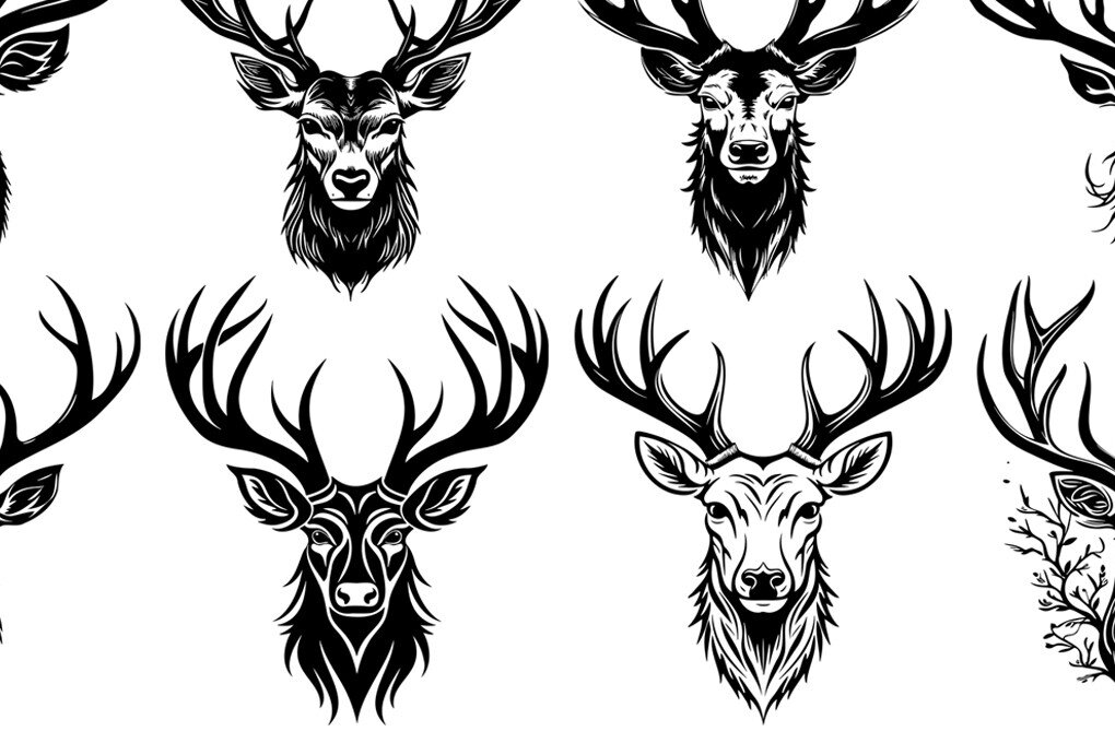 Intra απο ξύλο plywood 3mm-4mm πάχος - Πακέτο  με κεφάλι ελαφιού | Κυνήγι ελαφιών  Δίασταση 30x20 cm INTRAFABR-72676005