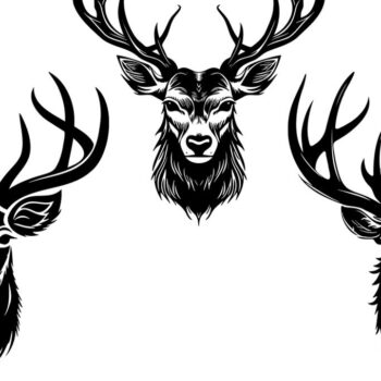 Intra απο ξύλο plywood 3mm-4mm πάχος - Πακέτο  με κεφάλι ελαφιού | Κυνήγι ελαφιών  Δίασταση 30x20 cm INTRAFABR-72676005 - Image 3