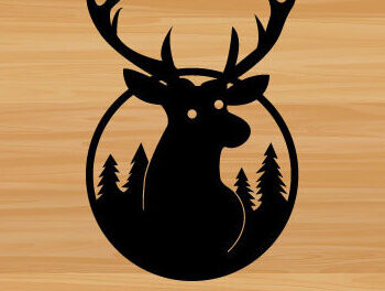 Intra απο ξύλο plywood 3mm-4mm πάχος - Deer Hunting File Cut Laser Art Wall Art  Δίασταση 40x50 cm INTRAFABR-67926102 - Image 1