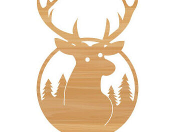 Intra απο ξύλο plywood 3mm-4mm πάχος - Deer Hunting File Cut Laser Art Wall Art  Δίασταση 40x50 cm INTRAFABR-67926102 - Image 2