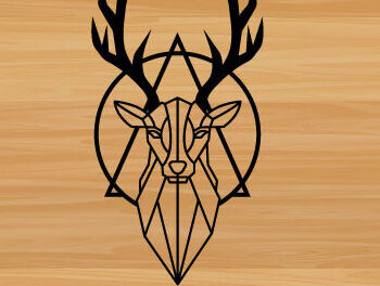 Intra απο ξύλο plywood 3mm-4mm πάχος - Deer Hunting File Cut Laser Art Wall Art Δίασταση 40x50 cm INTRAFABR-67445615 - Image 2