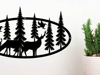 Intra απο ξύλο plywood 3mm-4mm πάχος - Κυνήγι ελαφιών Μεταλλικές επιγραφές Επιγραφές λέιζερ Δίασταση 40x50 cm INTRAFABR-91008643 - Image 2