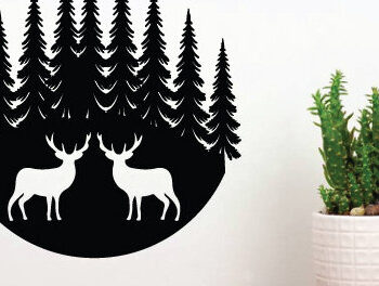 Intra απο ξύλο plywood 3mm-4mm πάχος - Κυνήγι ελαφιών Μεταλλικές επιγραφές Επιγραφές λέιζερ Δίασταση 40x50 cm INTRAFABR-91008817 - Image 2