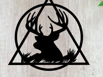 Intra απο ξύλο plywood 3mm-4mm πάχος - Κυνήγι ελαφιών Μεταλλικές επιγραφές Επιγραφές λέιζερ Δίασταση 40x50 cm INTRAFABR-91009702 - Image 1