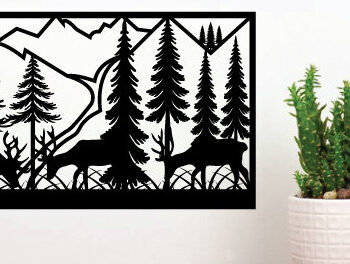 Intra απο ξύλο plywood 3mm-4mm πάχος - Κυνήγι ελαφιών Μεταλλικές επιγραφές Επιγραφές λέιζερ Δίασταση 40x50 cm INTRAFABR-91007154 - Image 2