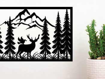 Intra απο ξύλο plywood 3mm-4mm πάχος - Κυνήγι ελαφιών Μεταλλικές επιγραφές Επιγραφές λέιζερ Δίασταση 40x50 cm INTRAFABR-91009869 - Image 2