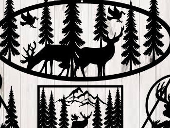 Intra απο ξύλο plywood 3mm-4mm πάχος - Κυνήγι ελαφιών Μεταλλικές επιγραφές Επιγραφές λέιζερ Δίασταση 40x50 cm INTRAFABR-97384750 - Image 2