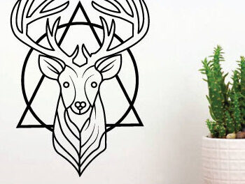 Intra απο ξύλο plywood 3mm-4mm πάχος - Κυνήγι ελαφιών Μεταλλικές επιγραφές Επιγραφές λέιζερ Δίασταση 40x50 cm INTRAFABR-97384995 - Image 3