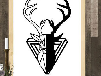 Intra απο ξύλο plywood 3mm-4mm πάχος - Κυνήγι ελαφιών Μεταλλικές επιγραφές Επιγραφές λέιζερ Δίασταση 40x50 cm INTRAFABR-97384995 - Image 5