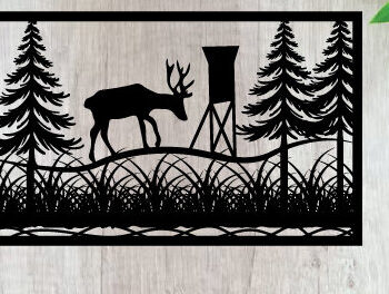 Intra απο ξύλο plywood 3mm-4mm πάχος - Κυνήγι ελαφιών Μεταλλικές επιγραφές Επιγραφές λέιζερ Δίασταση 40x50 cm INTRAFABR-91007274 - Image 1