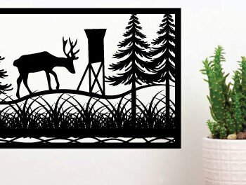 Intra απο ξύλο plywood 3mm-4mm πάχος - Κυνήγι ελαφιών Μεταλλικές επιγραφές Επιγραφές λέιζερ Δίασταση 40x50 cm INTRAFABR-91007274 - Image 2