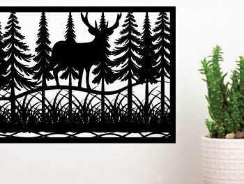 Intra απο ξύλο plywood 3mm-4mm πάχος - Κυνήγι ελαφιών Μεταλλικές επιγραφές Επιγραφές λέιζερ Δίασταση 40x50 cm INTRAFABR-91007328 - Image 2