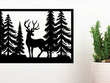 Intra απο ξύλο plywood 3mm-4mm πάχος - Κυνήγι ελαφιών Μεταλλικές επιγραφές Επιγραφές λέιζερ Δίασταση 40x50 cm INTRAFABR-91007628 - Image 2