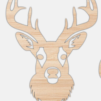 Intra απο ξύλο plywood 3mm-4mm πάχος - Πακέτο  Cut Laser Deer Δίασταση 40x50 cm INTRAFABR-61743453 - Image 2