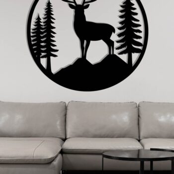 Intra απο ξύλο plywood 3mm-4mm πάχος - Deer Laser Cut Decor Wall , DXF Δίασταση 40x50 cm INTRAFABR-119823581 - Image 3