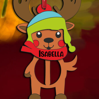 Intra απο ξύλο plywood 3mm-4mm πάχος - Ελάφια γράμμα I Χριστουγεννιάτικο στολίδι διακοπές Δίασταση 6x6 cm INTRAFABR-111369473 - Image 2