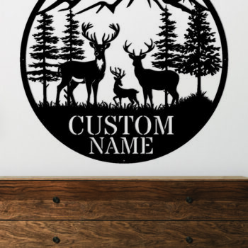 Intra απο ξύλο plywood 3mm-4mm πάχος - Ελάφια μεταλλικά σημάδια Δίασταση 3600x3600 cm INTRAFABR-111473277 - Image 1