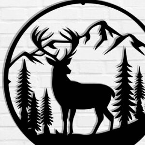 Intra απο ξύλο plywood 3mm-4mm πάχος -  με λέιζερ μεταλλικού τοίχου Deer Δίασταση 40x50 cm INTRAFABR-119823340