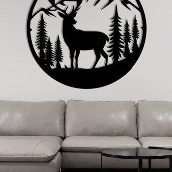 Intra απο ξύλο plywood 3mm-4mm πάχος -  με λέιζερ μεταλλικού τοίχου Deer Δίασταση 40x50 cm INTRAFABR-119823340 - Image 3