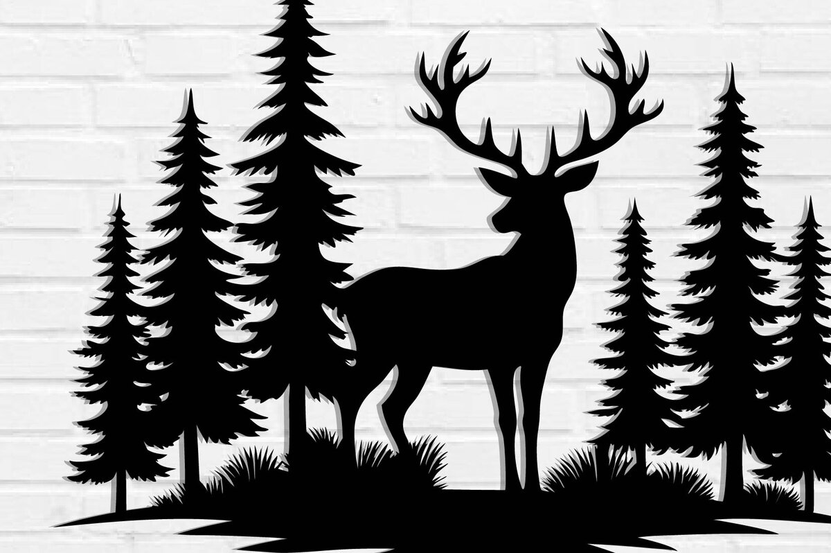 Intra απο ξύλο plywood 3mm-4mm πάχος -  με λέιζερ μεταλλικού τοίχου Deer Δίασταση 3600x3600 cm INTRAFABR-110064106